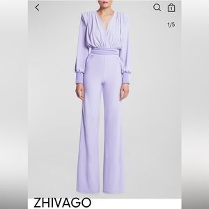 ZHIVAGO Ready Jumpsuit - long sleeve light purple jumpsuit